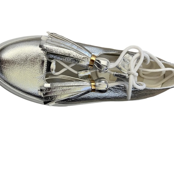 L' AUTRE CHOSE Lace-up sneakers Silver NWOT Size 39 - Picture 10 of 14